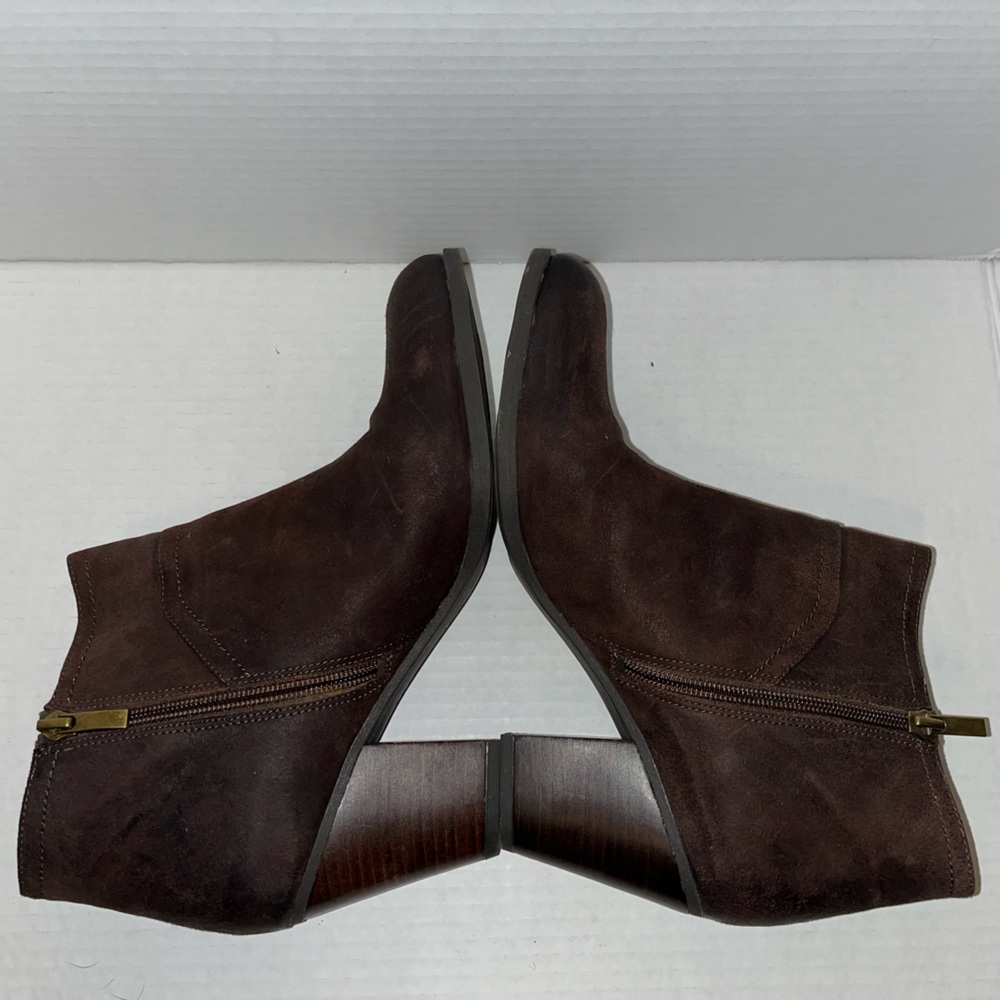 Franco Sarto Brown Domino Ankle Boots 9.5M - Picture 7 of 12